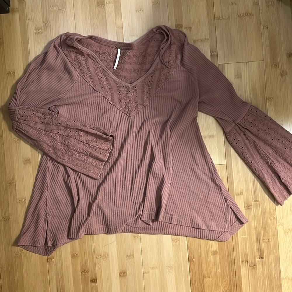 Free People Shirt with Flare Sleeves